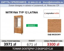 SZYNAKA LATINA 12 WITRYNA 2D DĄB MIODOWY